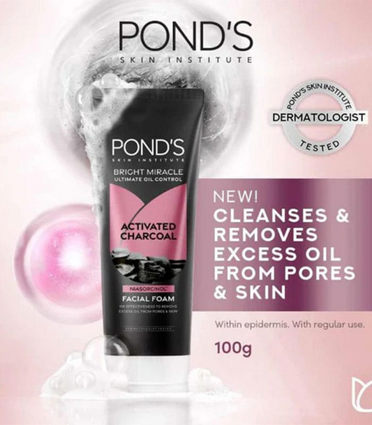 Pond's Bright Miracle Pure Detox Facewash with Activated Charcoal - 100g