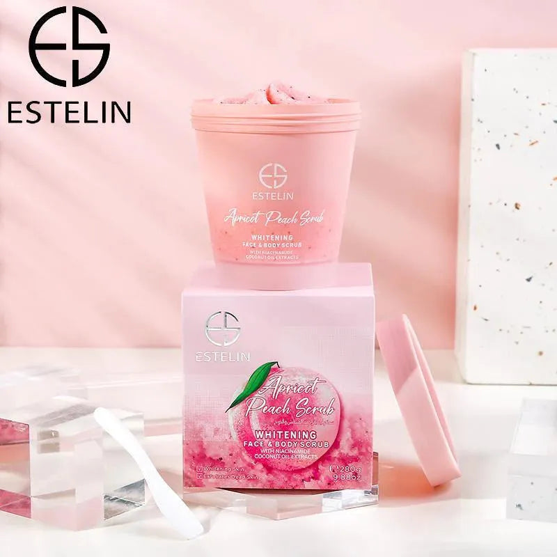 Estelin Whitening Peach Scrub For Face & Body