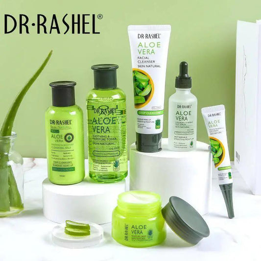 Dr.Rashel Aloe Vera Skin Natural Soothing & Moisture Skin Care Series - Pack of 6 With Box