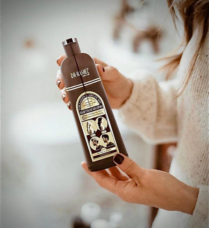 Dr.Rashel Collagen And Argan Oil Hair Color Shampoo Dark Brown