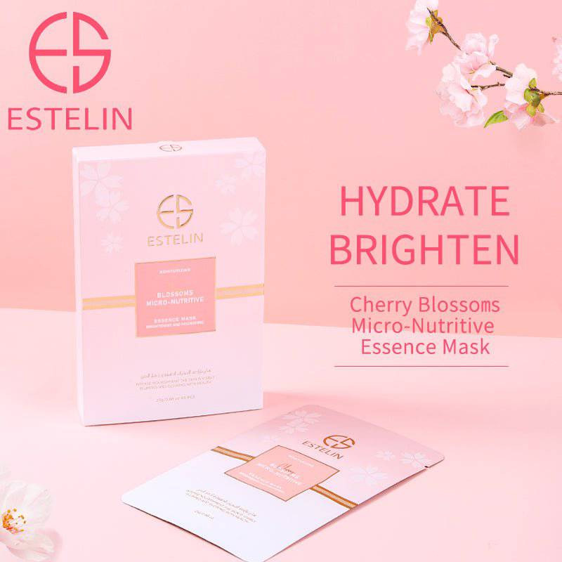 ESTELIN Cherry Blossoms Micro-Nutritive Brightening Facial Sheet Mask 25g*5pcs