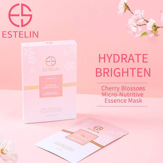 ESTELIN Cherry Blossoms Micro-Nutritive Brightening Facial Sheet Mask 25g*5pcs