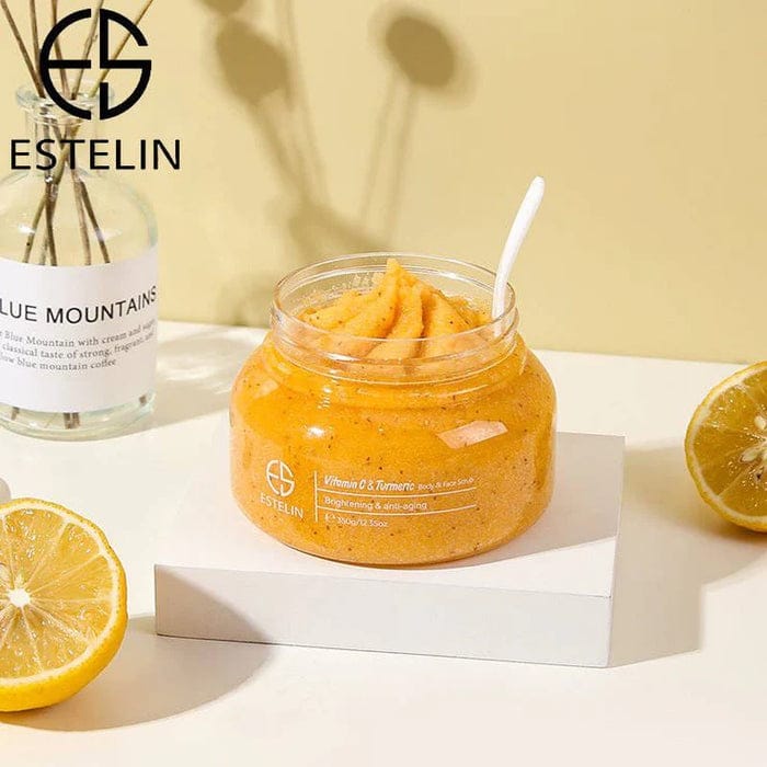 Estelin Vitamin C And Turmeric Face & Body Scrub – 250g