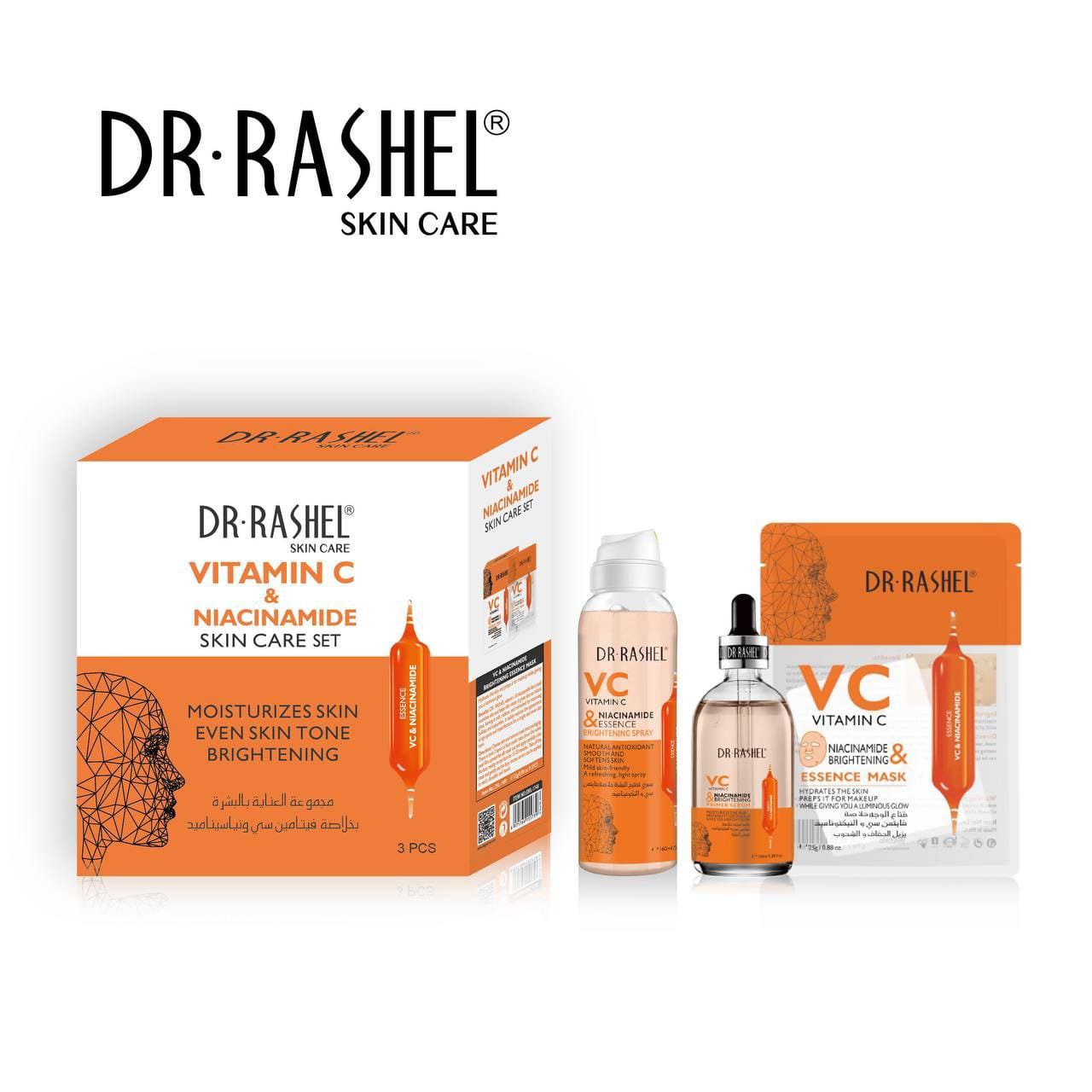 DR.Rashel 3 PCS Set Vitamin C Niacinamide Brightening Skin Care Facial Set