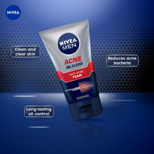 Nivea Men Acne Oil Clear Anti-Acne Foam Face Wash - 100ml